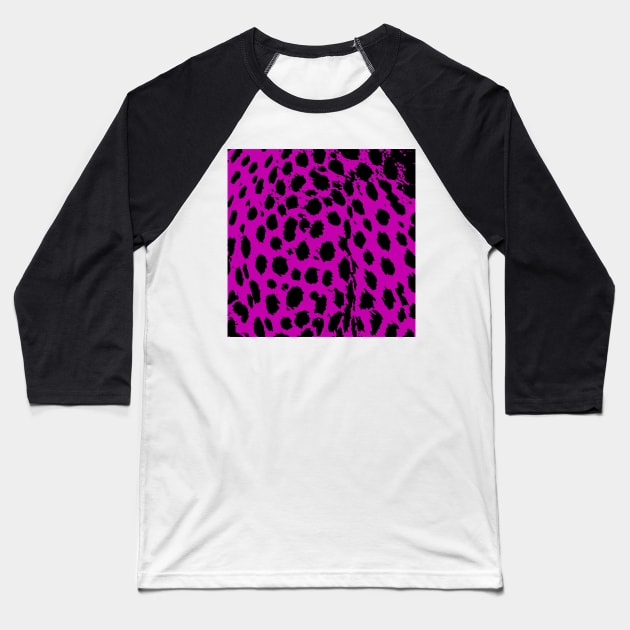 Cheetah Hot Pink Baseball T-Shirt by BlakCircleGirl